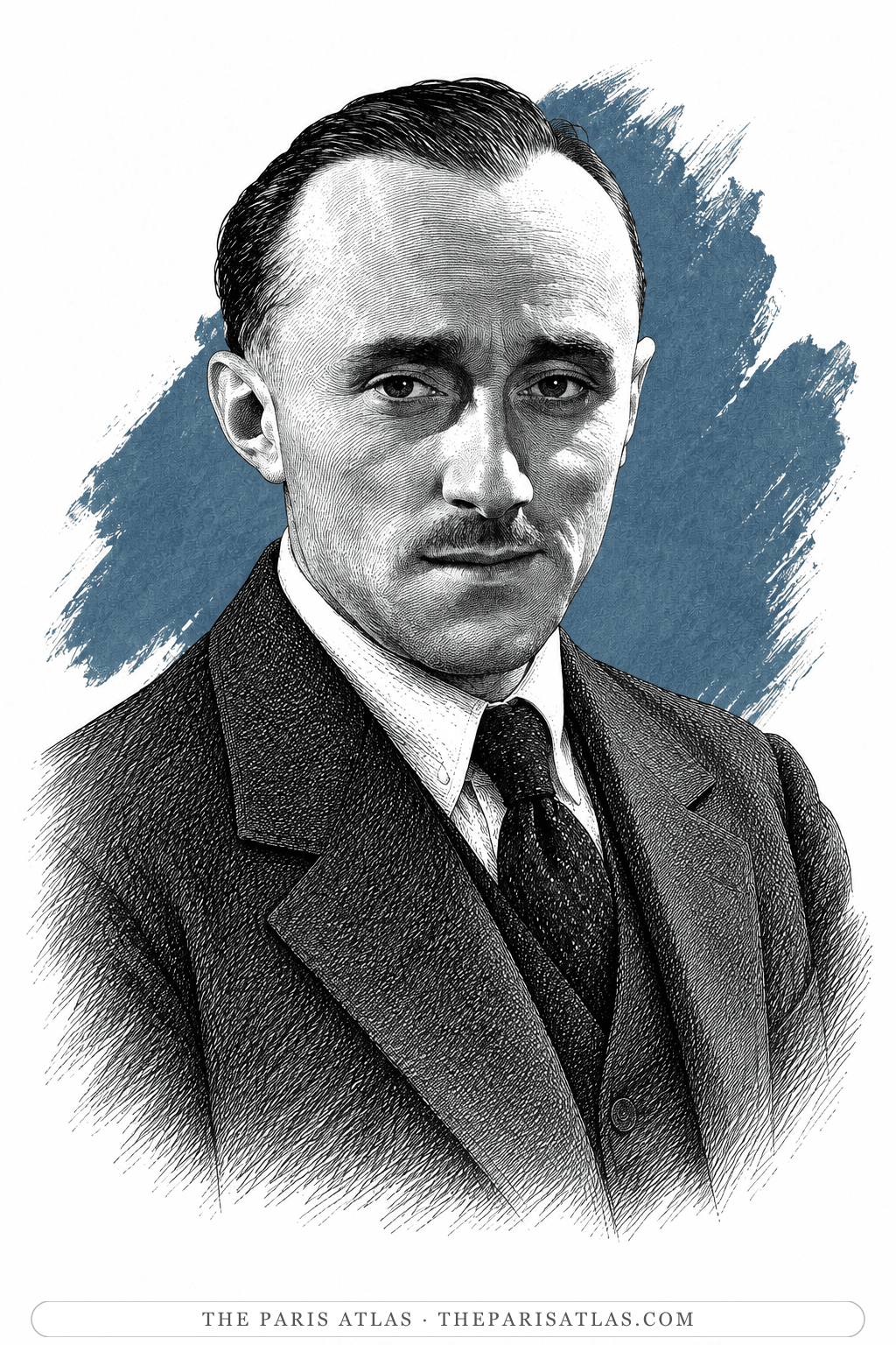 Illustrated portrait of A. M. Cassandre