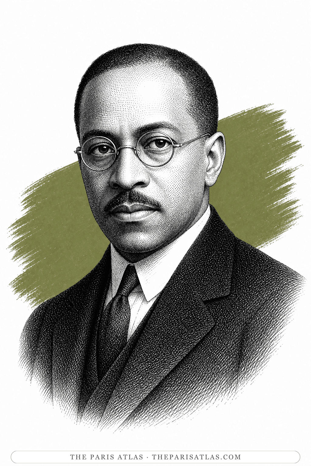 Illustrated portrait of Aaron Douglas