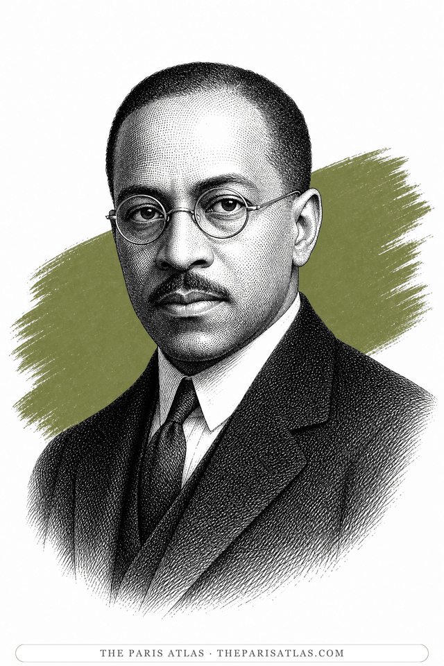 Illustrated portrait of Aaron Douglas