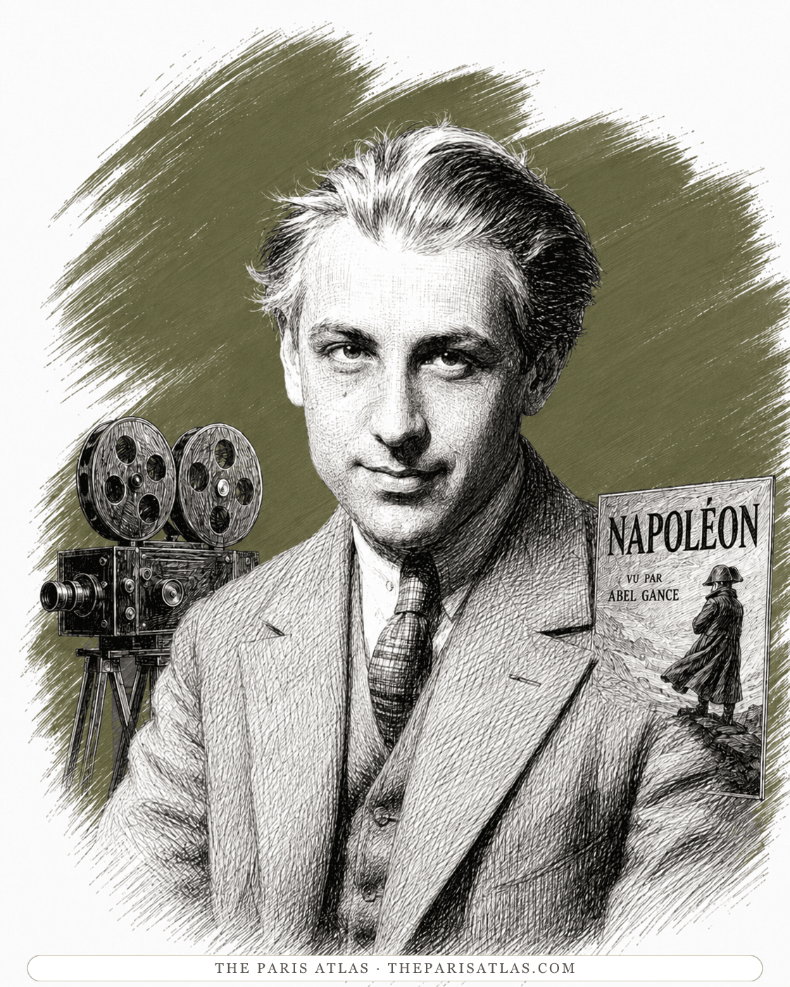 Illustrated portrait of Abel Gance