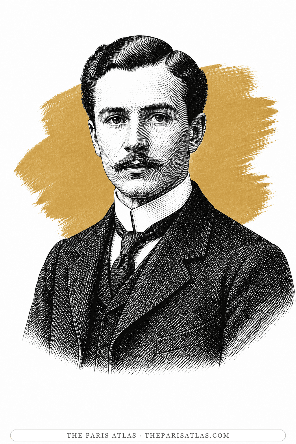 Illustrated portrait of Adolphe Le Prince
