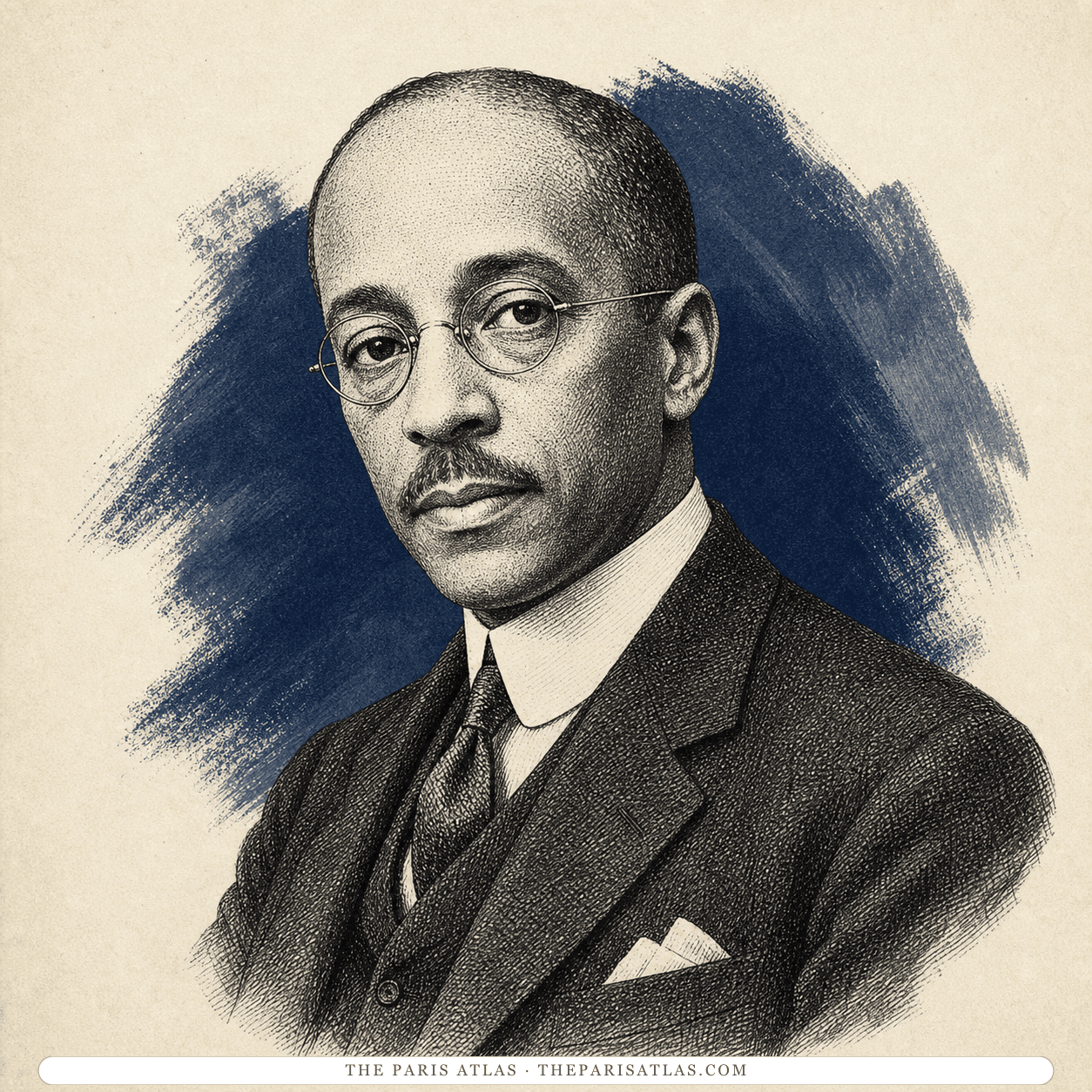 Illustrated portrait of Alain Locke