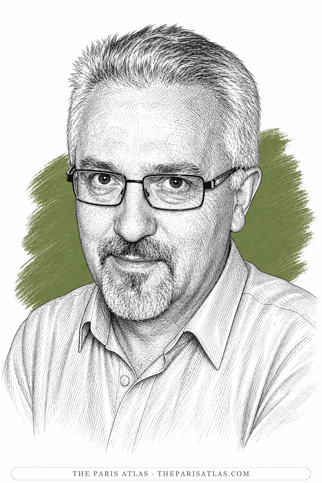 Illustrated portrait of Alan Hollinghurst