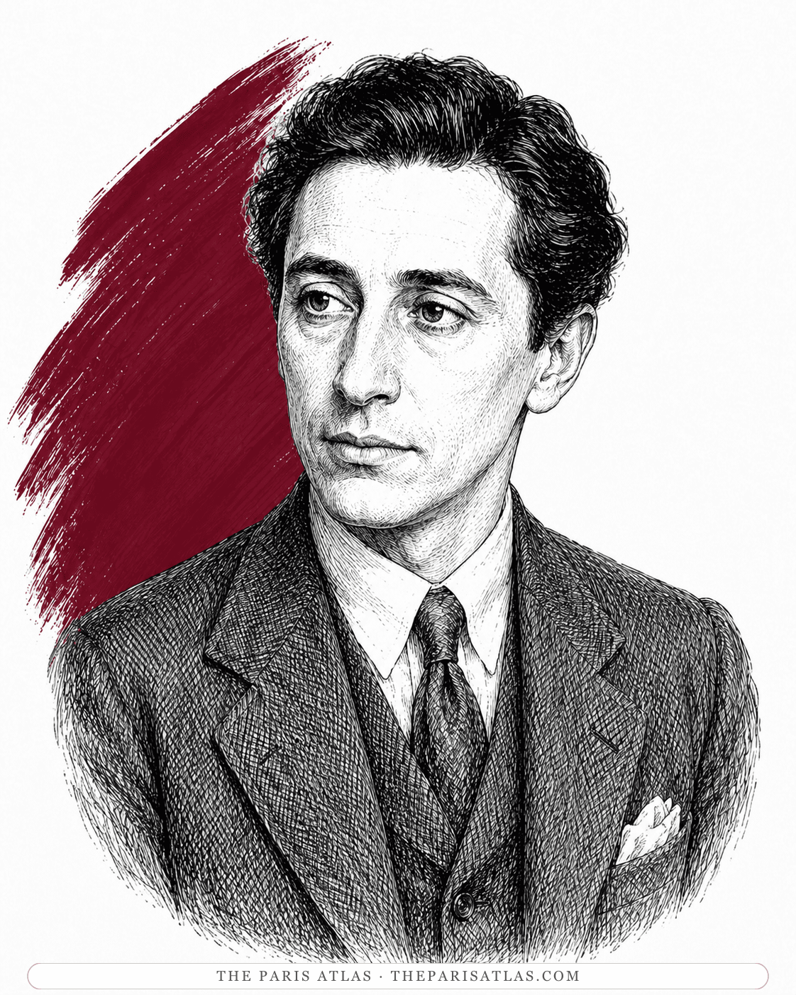 Illustrated portrait of Alfred Perlès