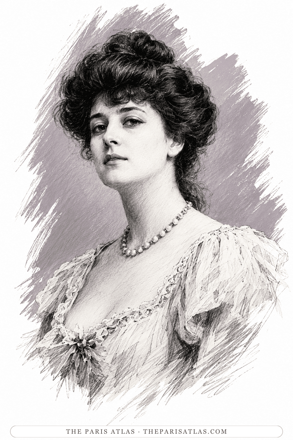 Illustrated portrait of Aline Charigot