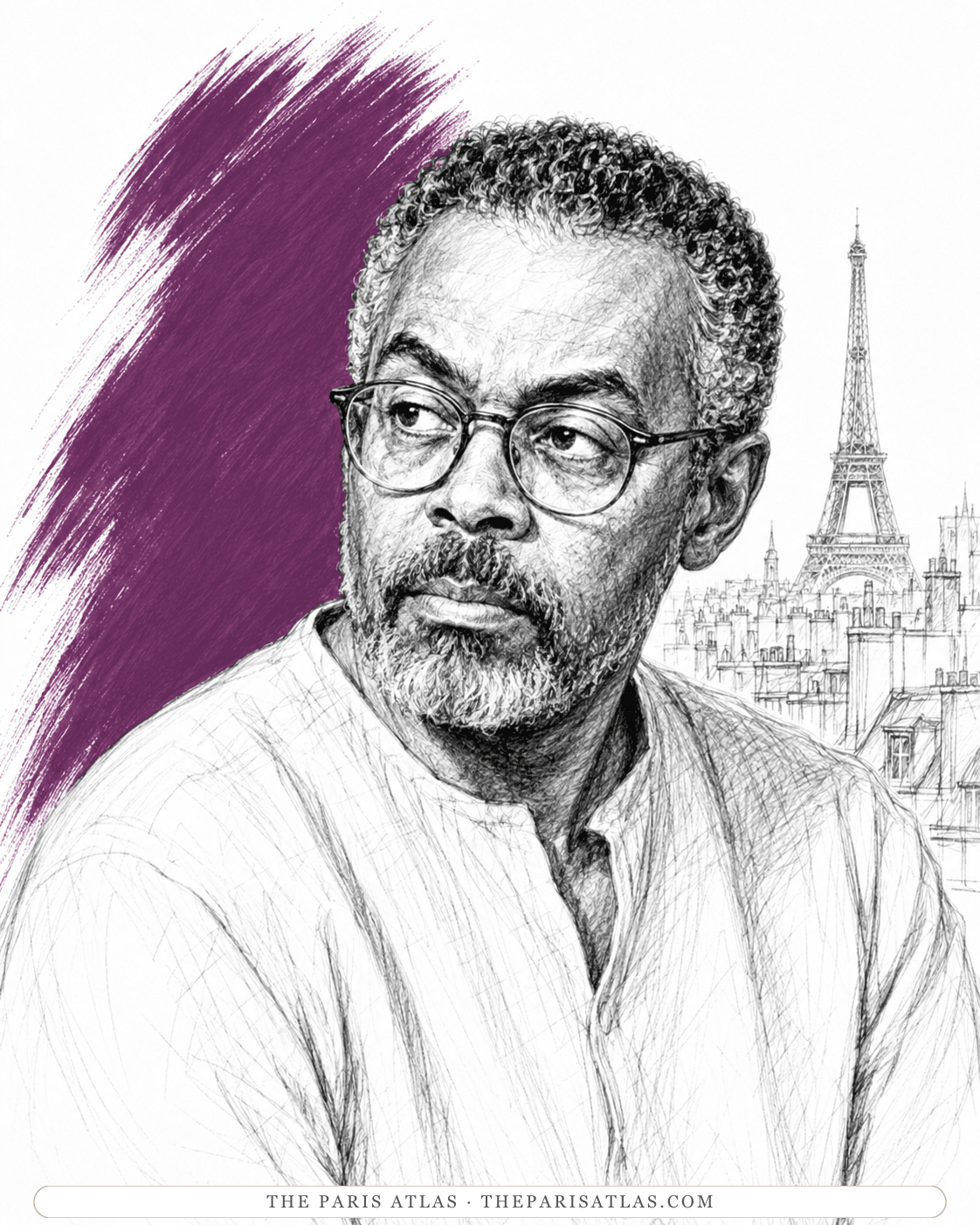 Illustrated portrait of Amiri Baraka