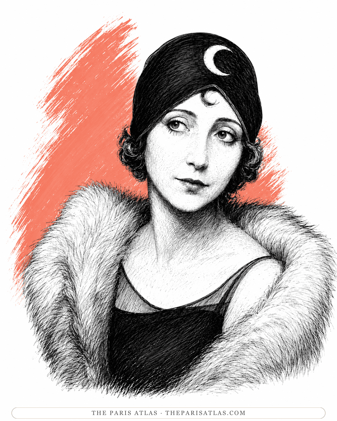 Illustrated portrait of Anaïs Nin