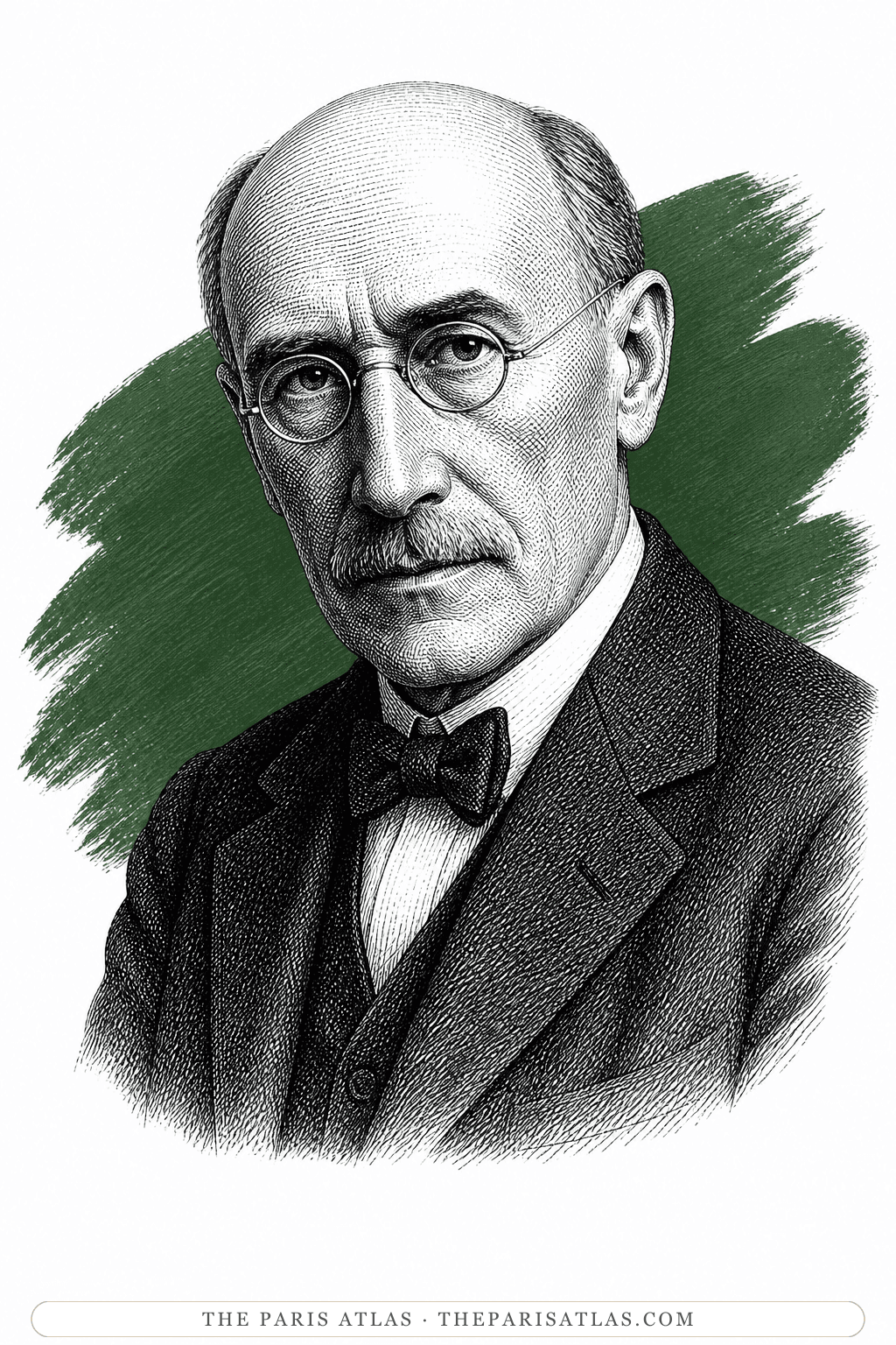 Illustrated portrait of André Gide