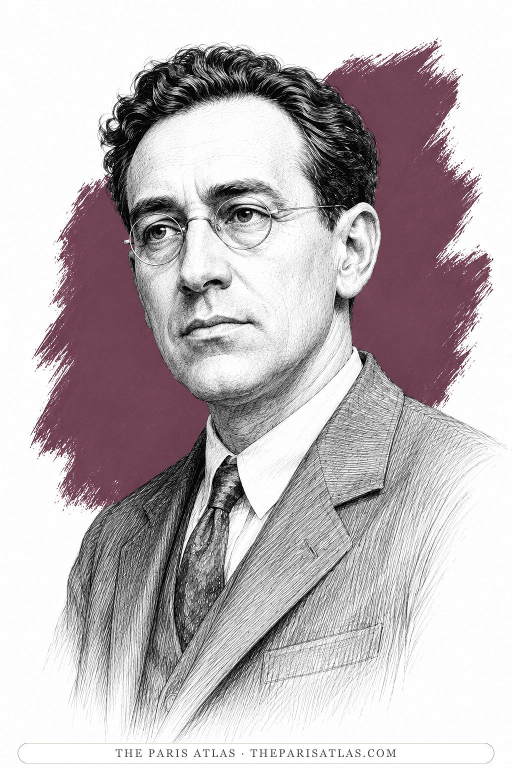 Illustrated portrait of Andrés Nin