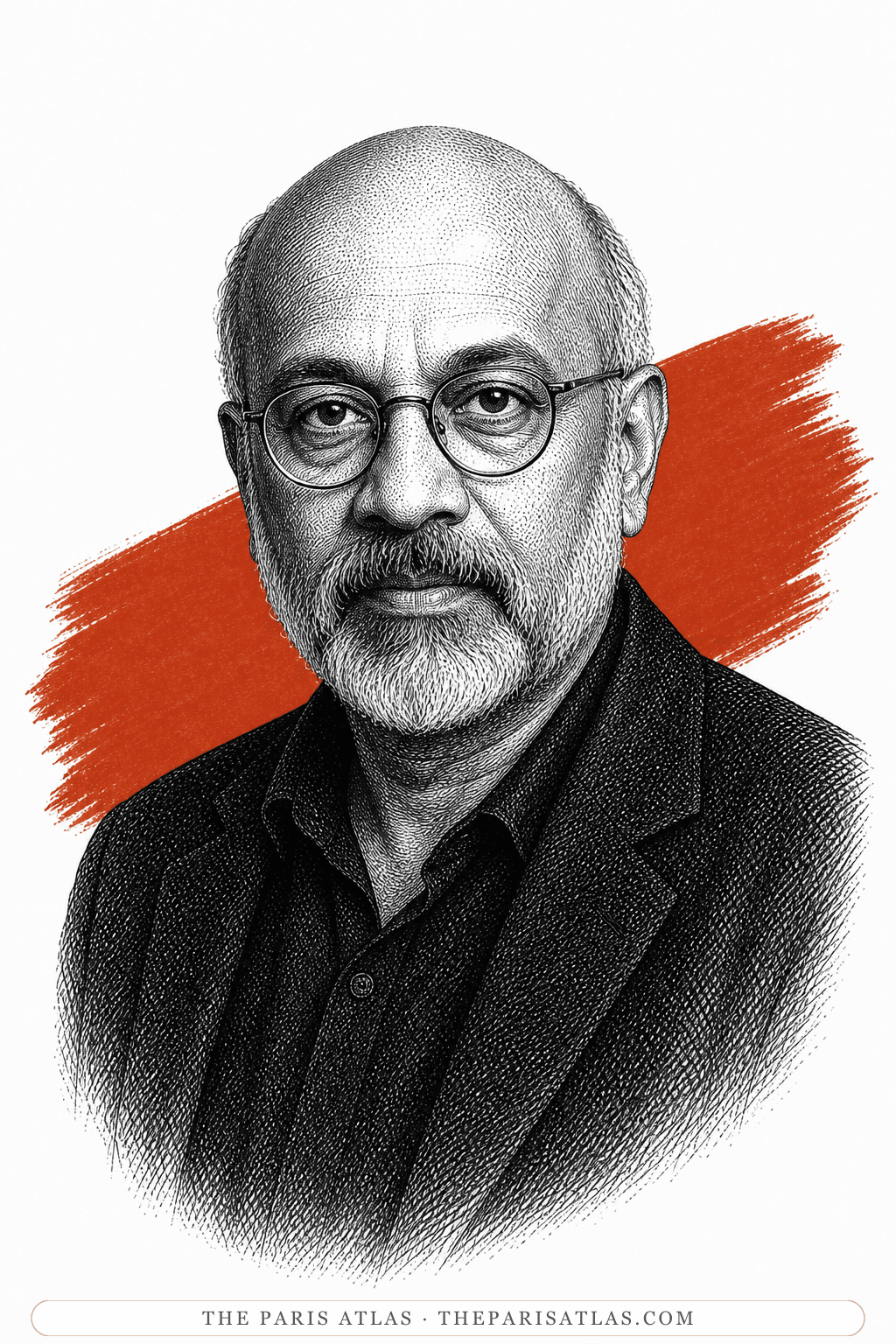 Illustrated portrait of Anish Kapoor
