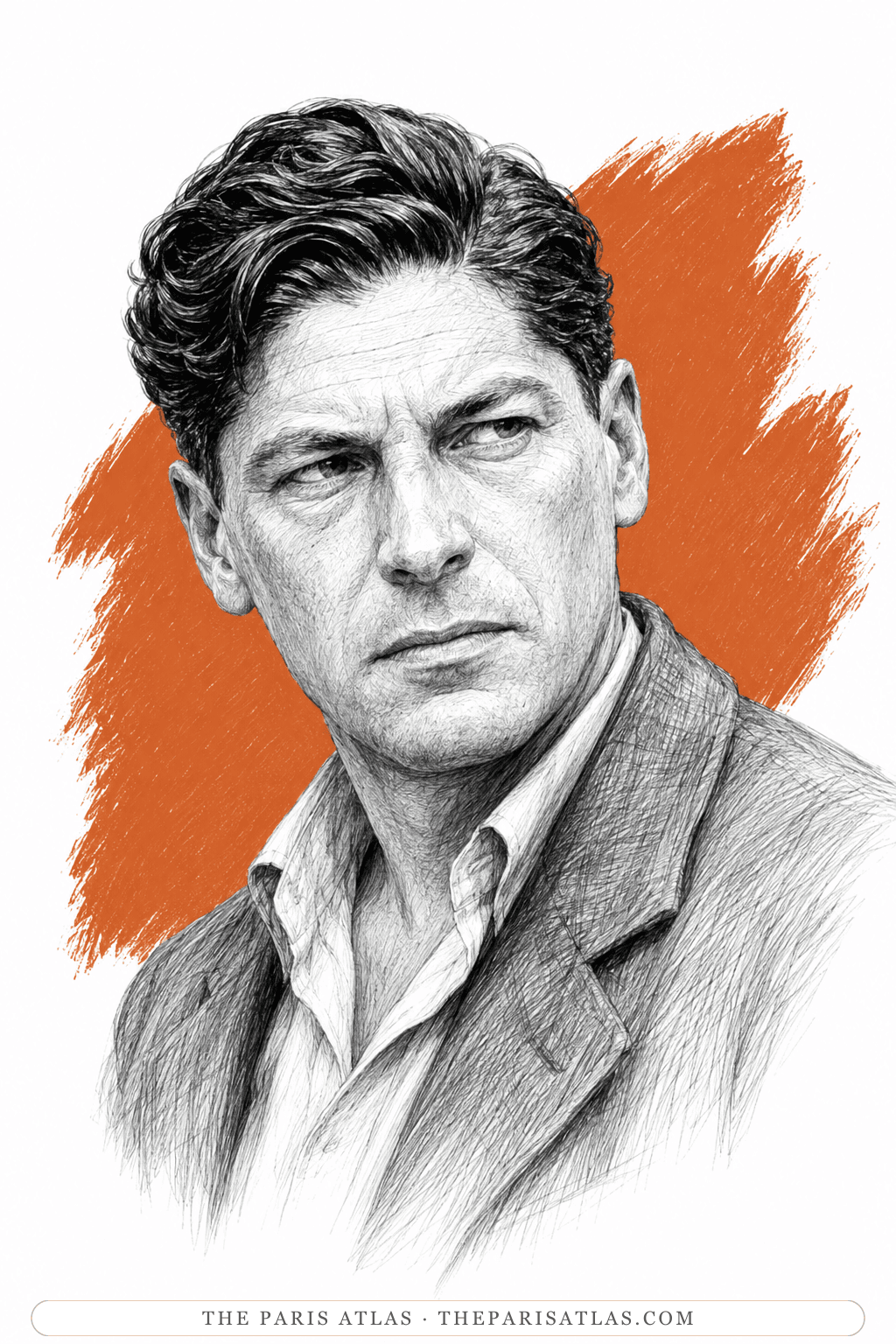 Illustrated portrait of Arthur Koestler