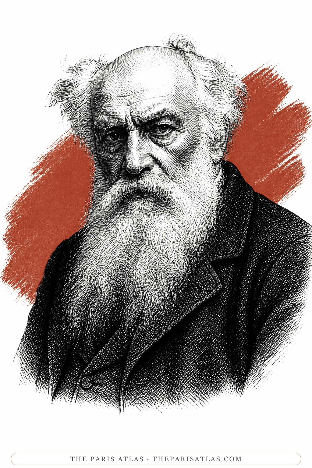 Illustrated portrait of Auguste Rodin