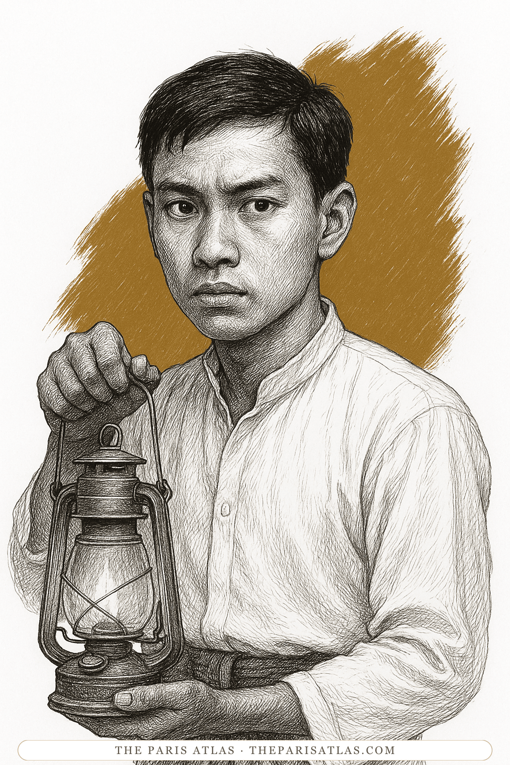 Illustrated portrait of Ba Pe