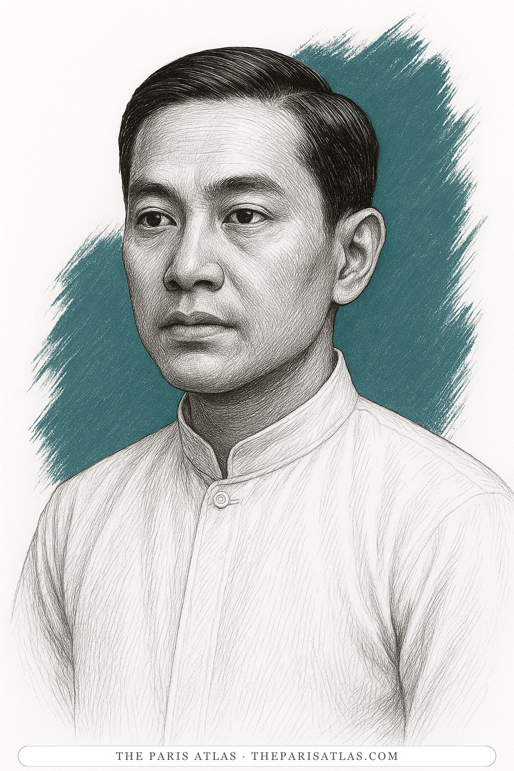 Illustrated portrait of Ko Ba Sein