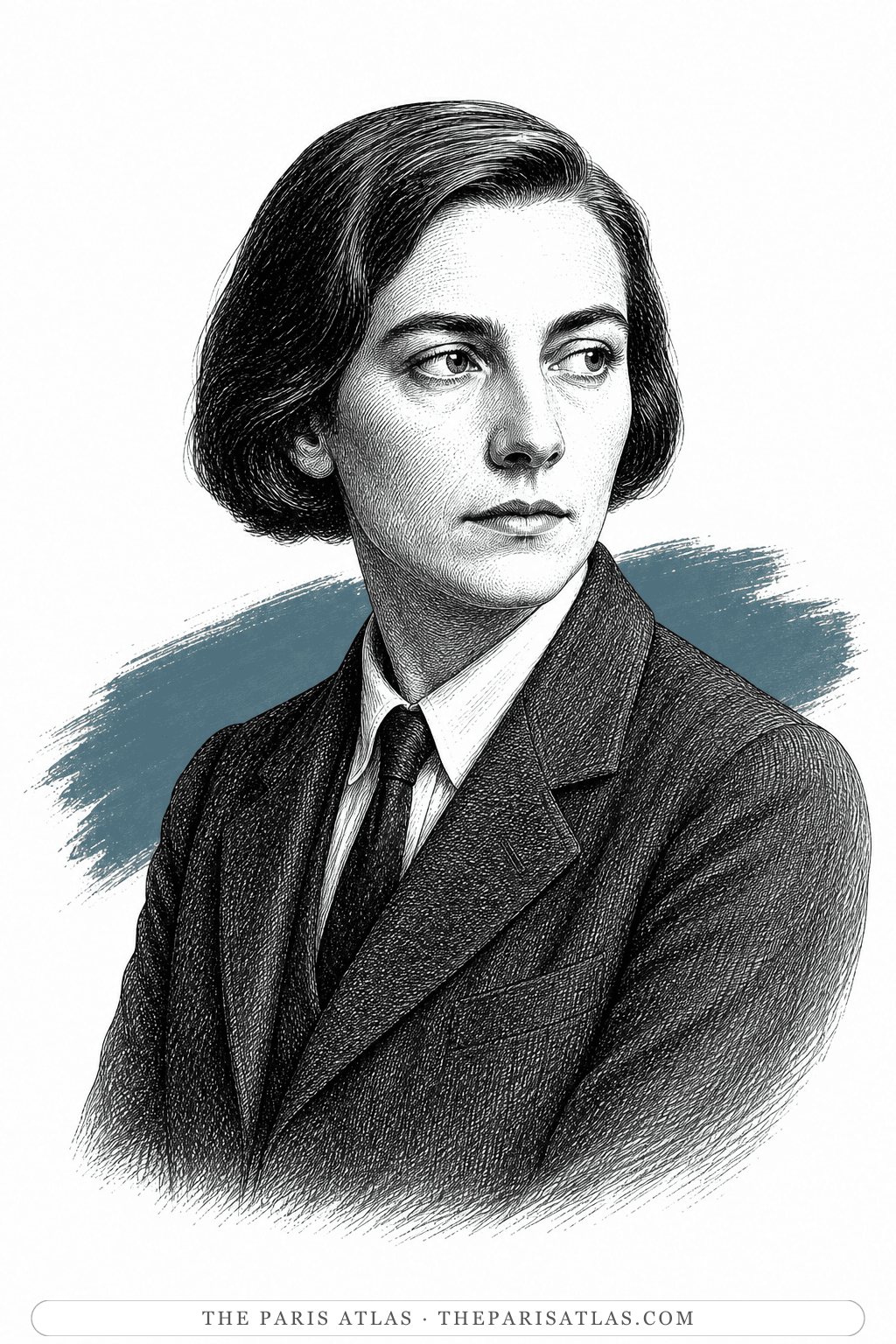 Illustrated portrait of Berenice Abbott