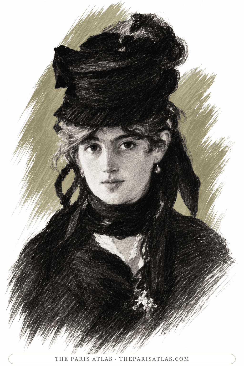 Illustrated portrait of Berthe Morisot