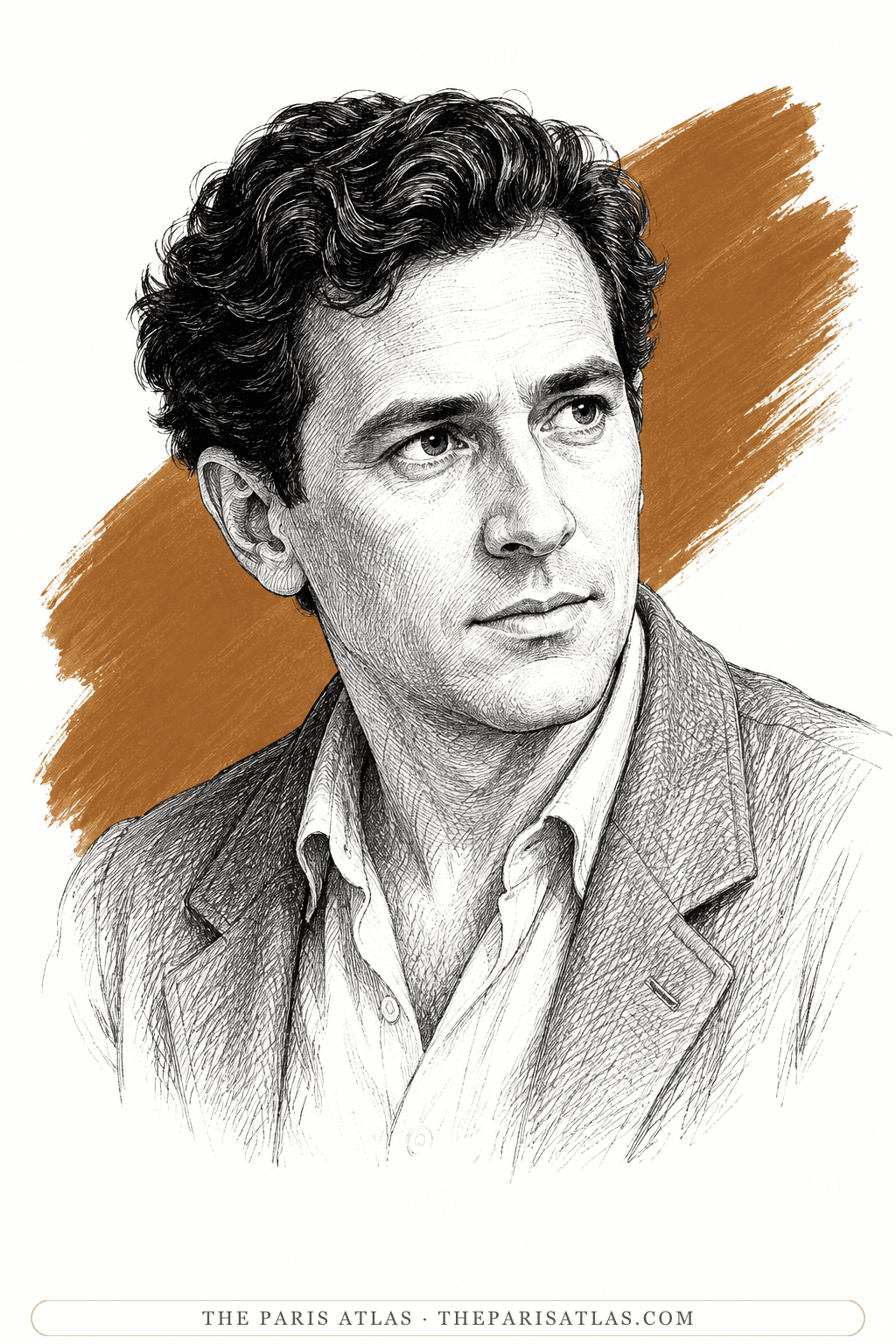 Illustrated portrait of Bezalel Schatz