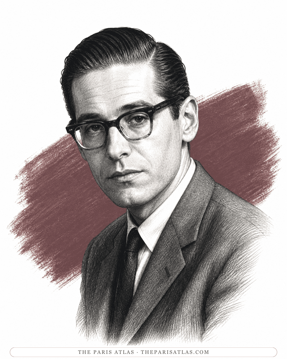 Illustrated portrait of Bill Evans