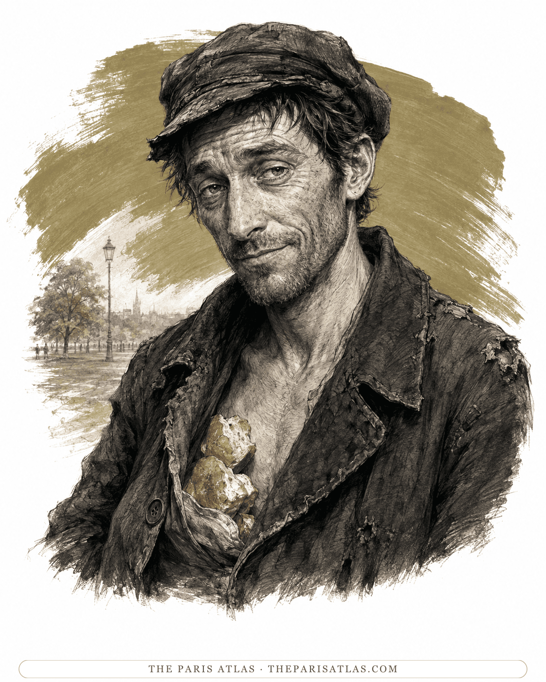 Illustrated portrait of Bill the moocher