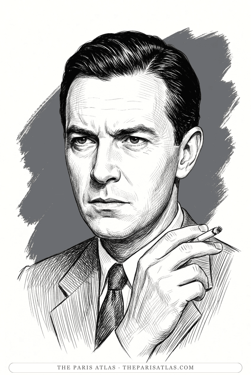 Illustrated portrait of George Boxley