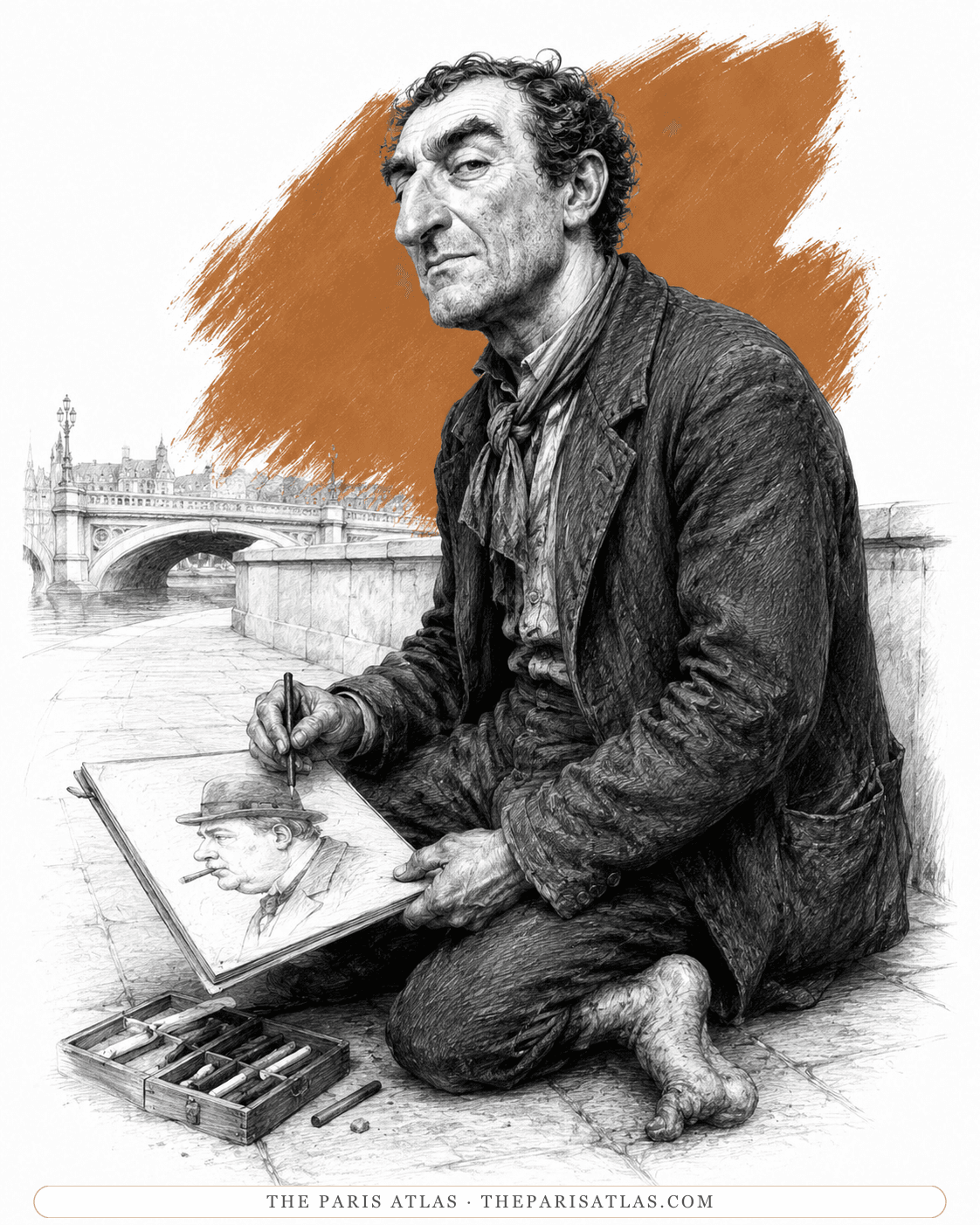 Illustrated portrait of Bozo
