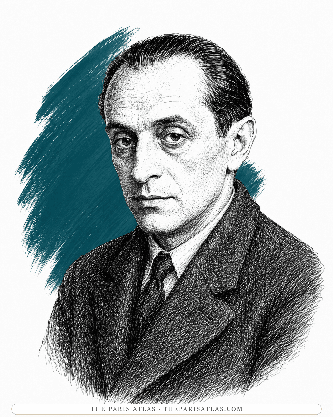 Illustrated portrait of Brassaï