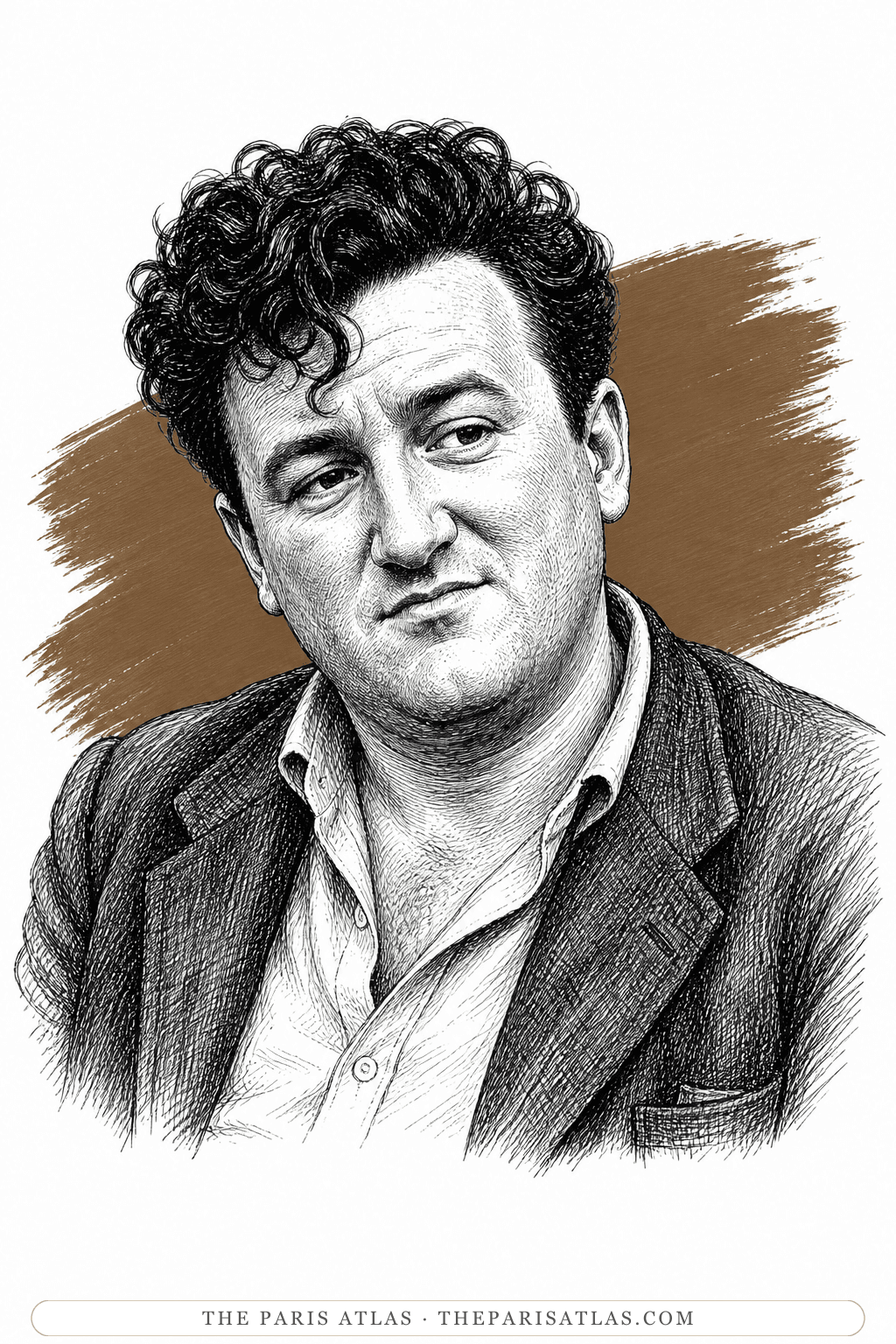 Illustrated portrait of Brendan Behan