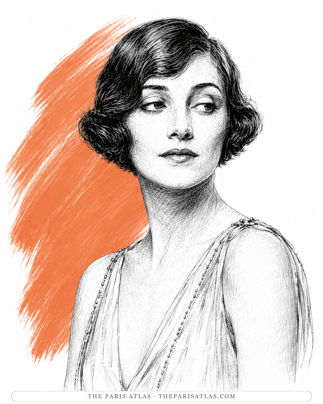 Illustrated portrait of Lady Brett Ashley
