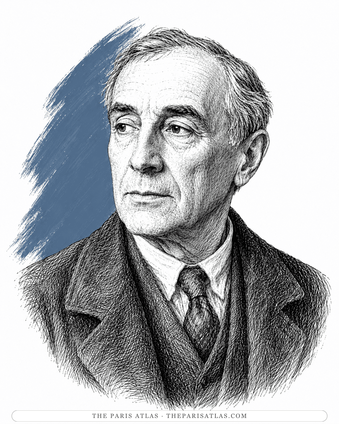 Illustrated portrait of C. F. Ramuz