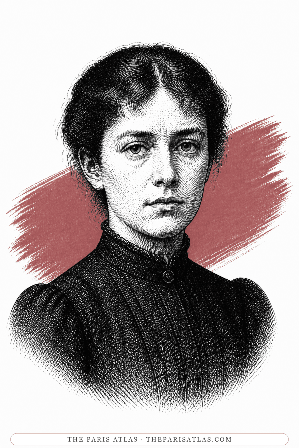 Illustrated portrait of Camille Claudel