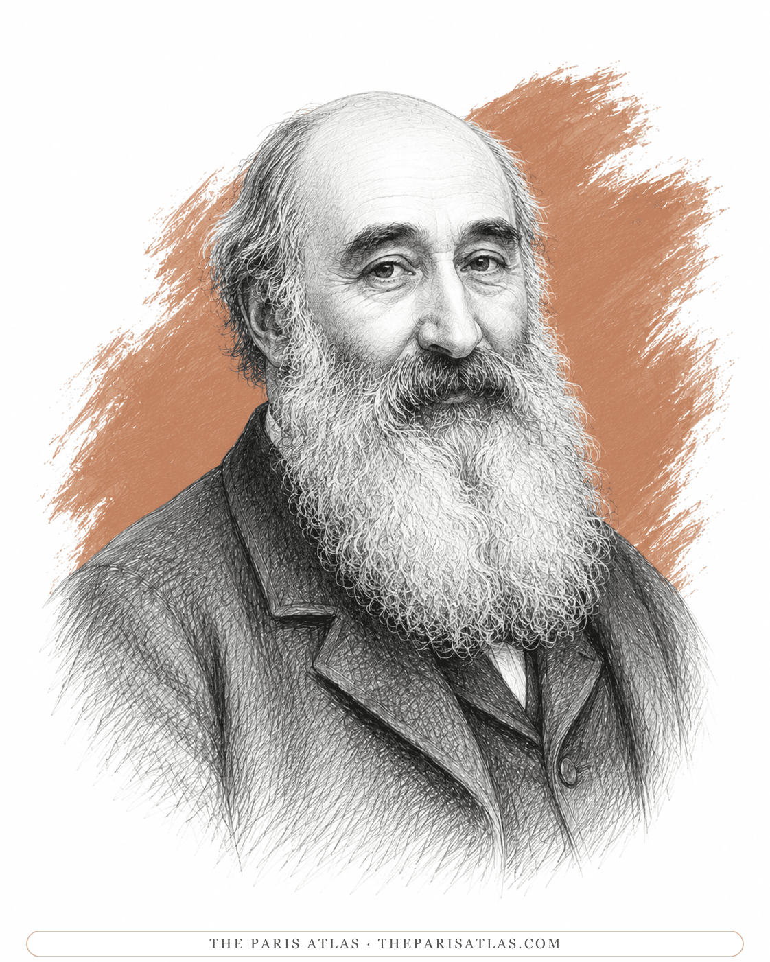 Illustrated portrait of Camille Pissarro