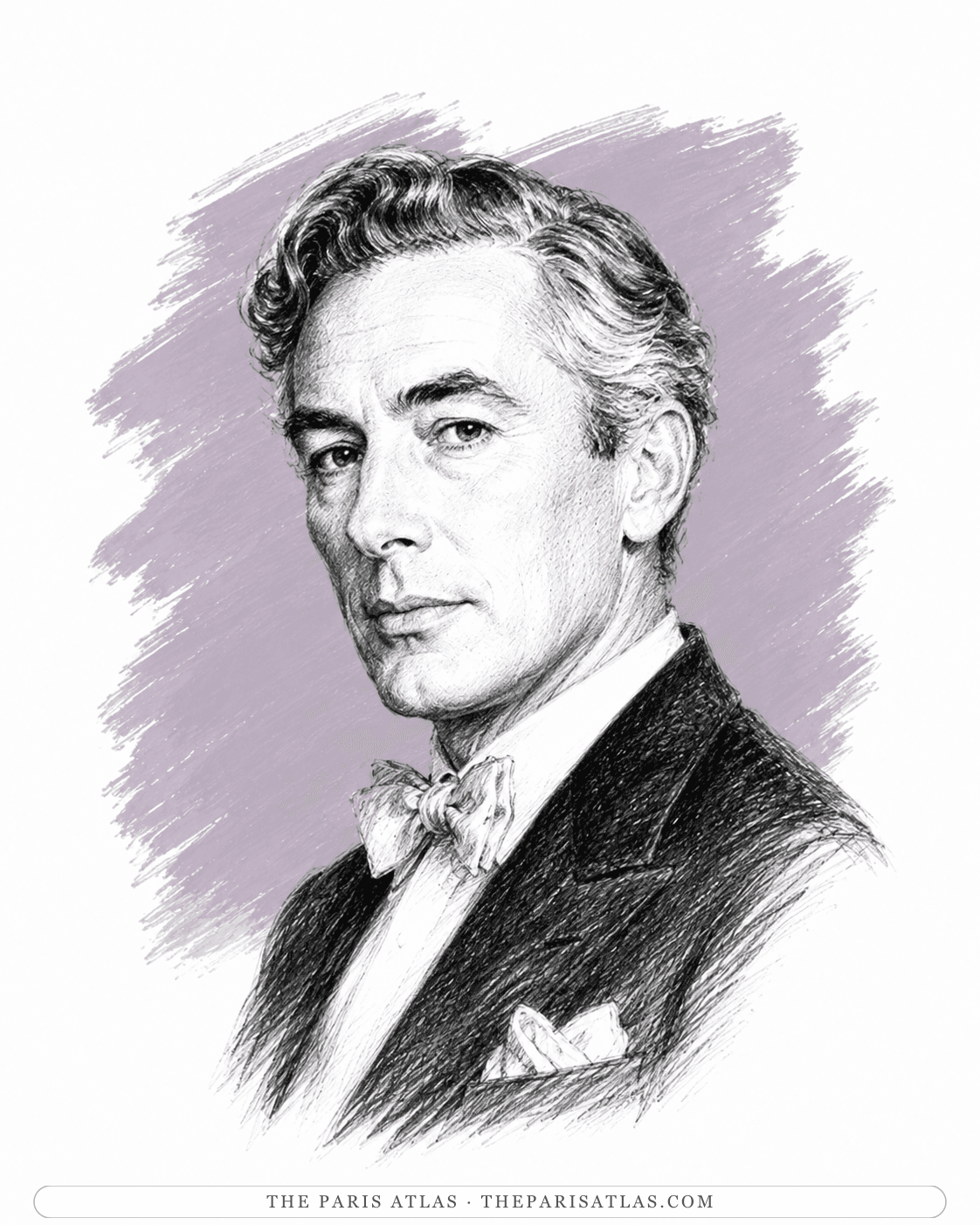 Illustrated portrait of Cecil Beaton