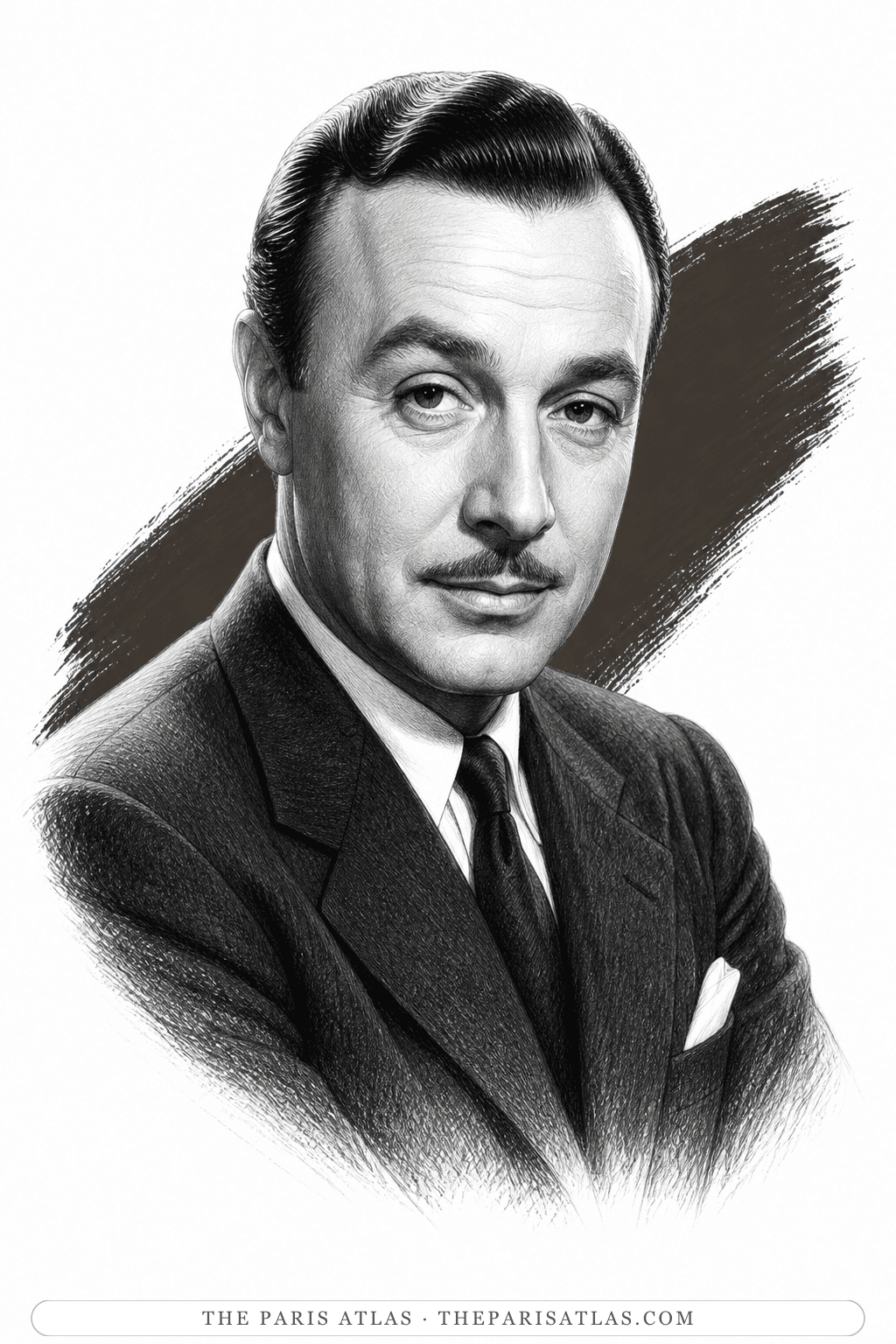 Illustrated portrait of Charles Boyer