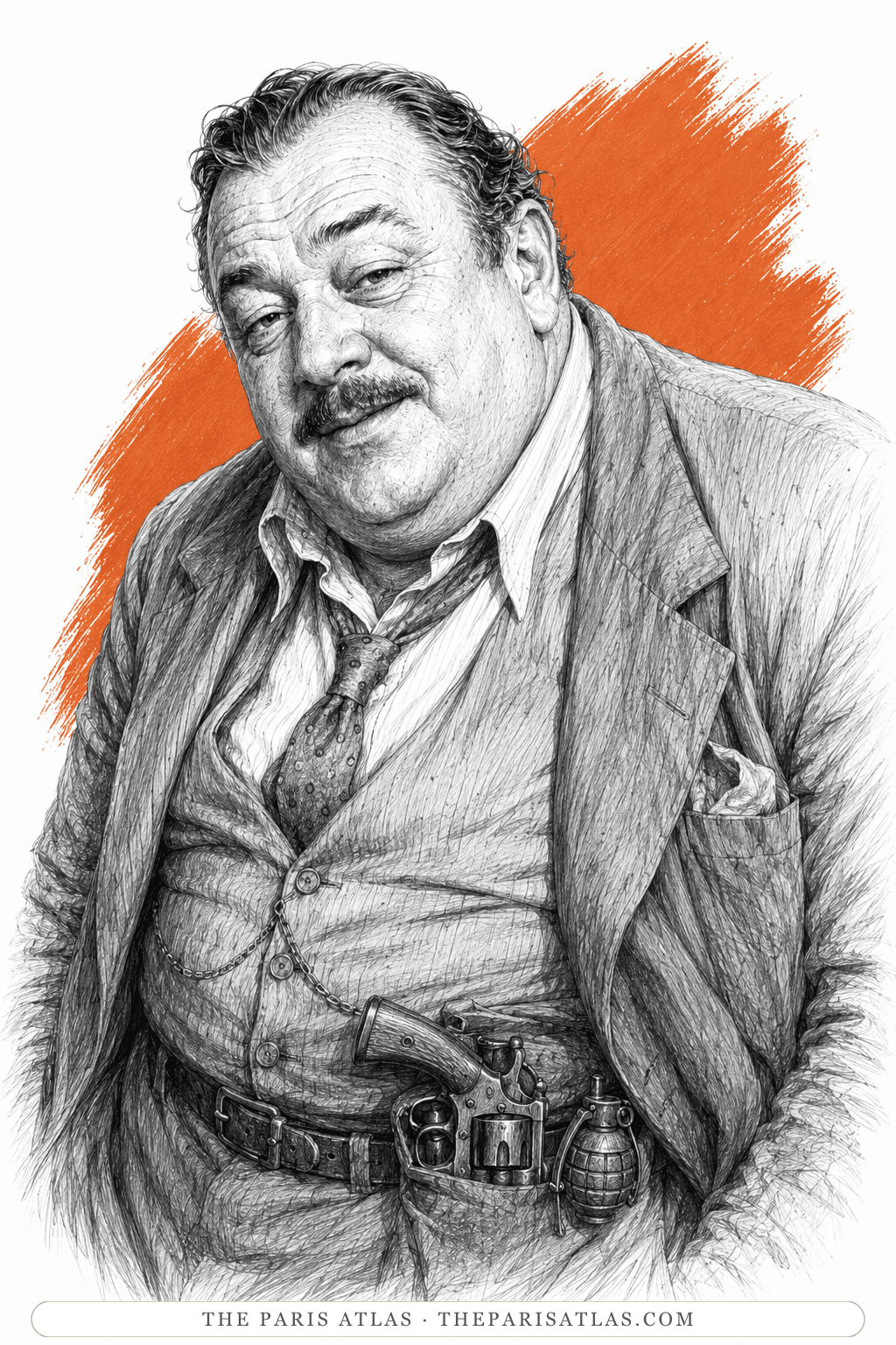 Illustrated portrait of "Charlie Chan"