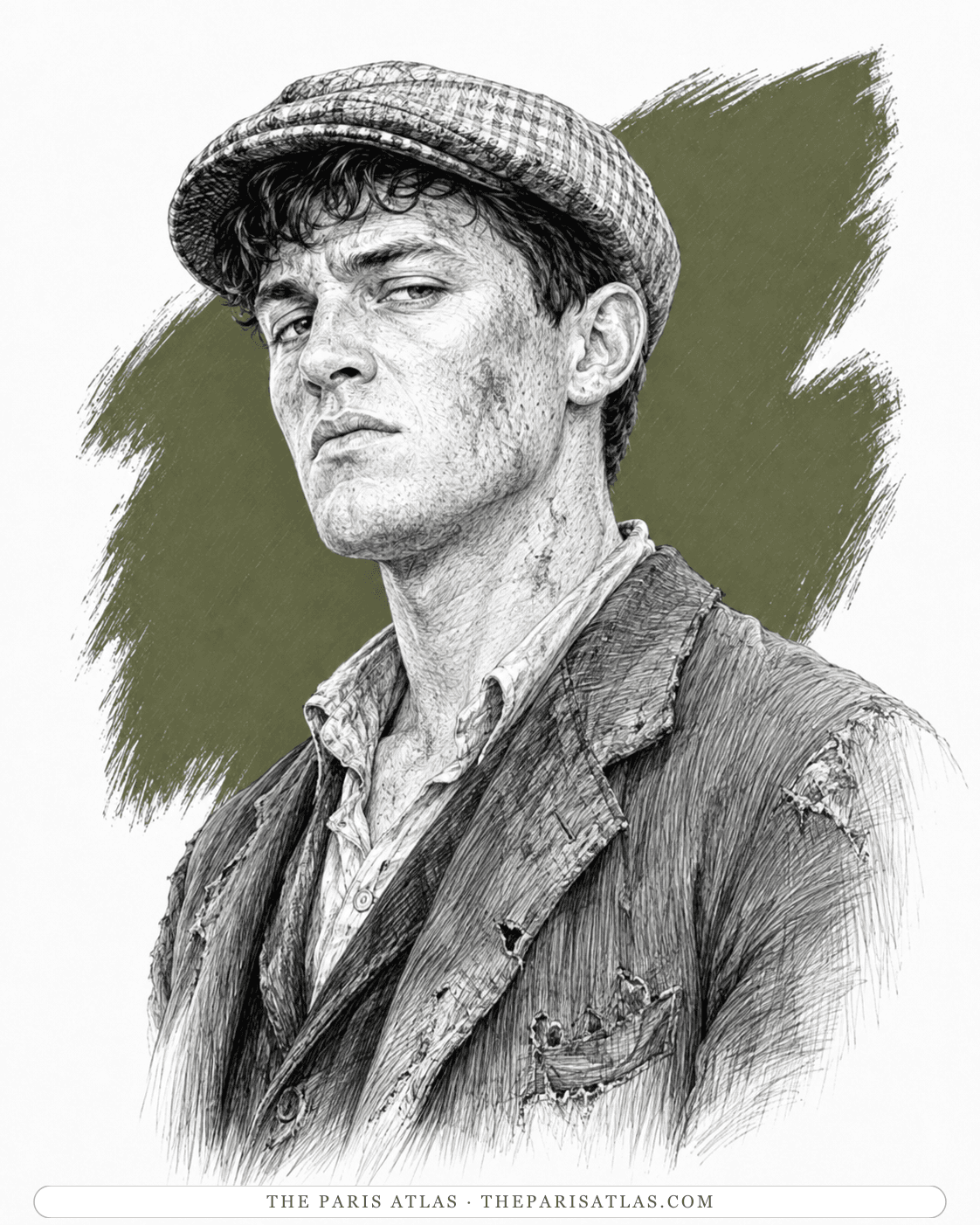 Illustrated portrait of Charlie (on the road)