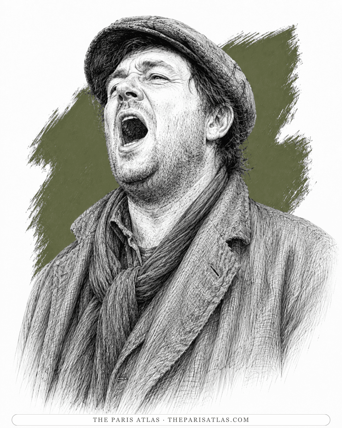 Illustrated portrait of Charlie (in Trafalgar Square)