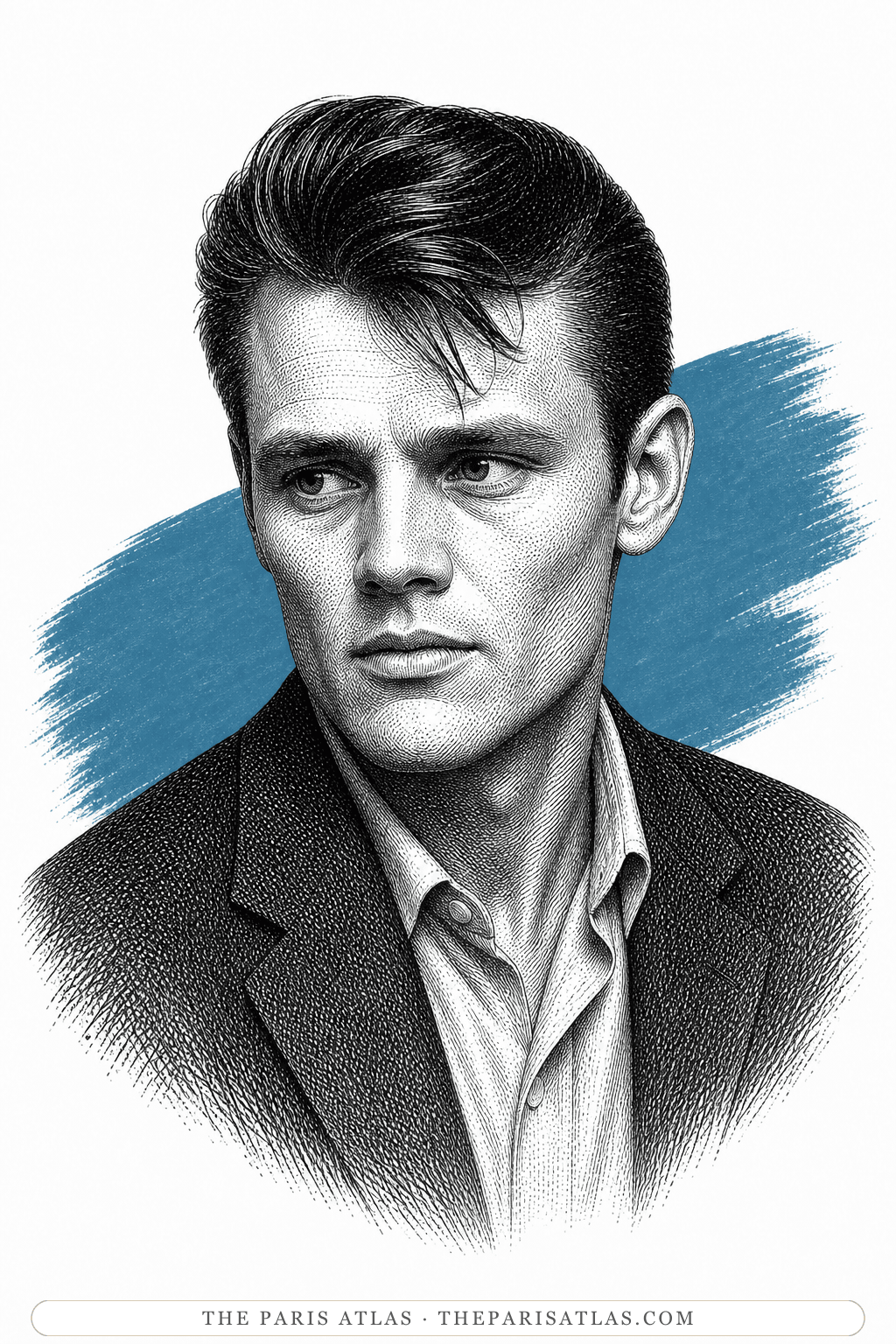 Illustrated portrait of Chet Baker