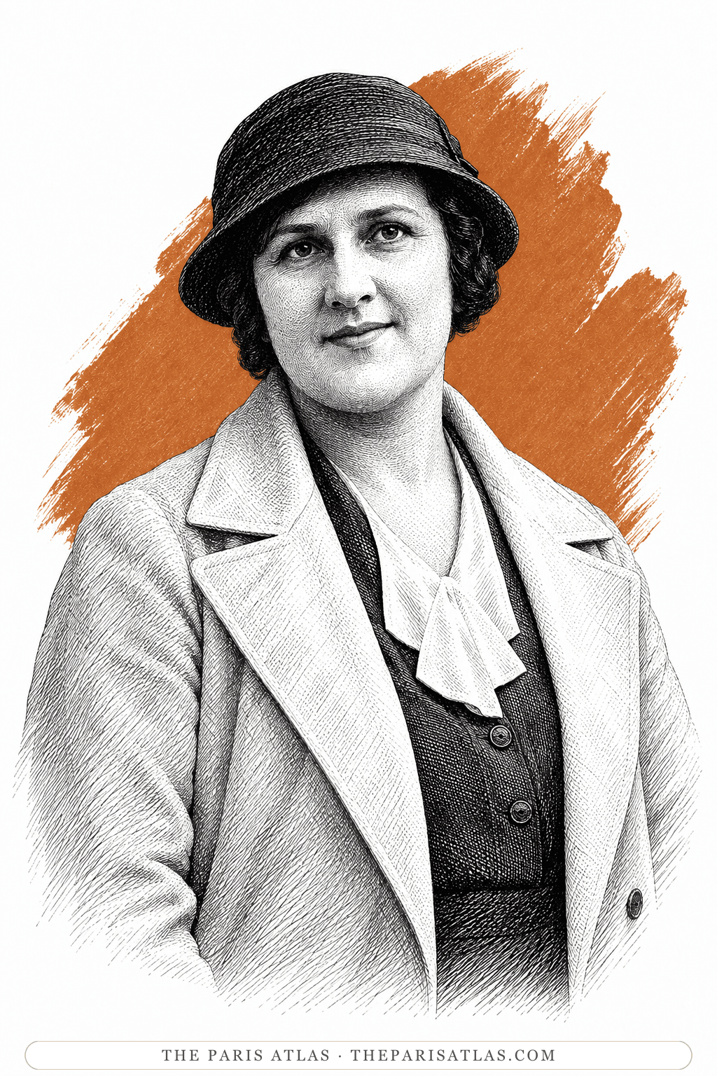Illustrated portrait of Clarice Cliff