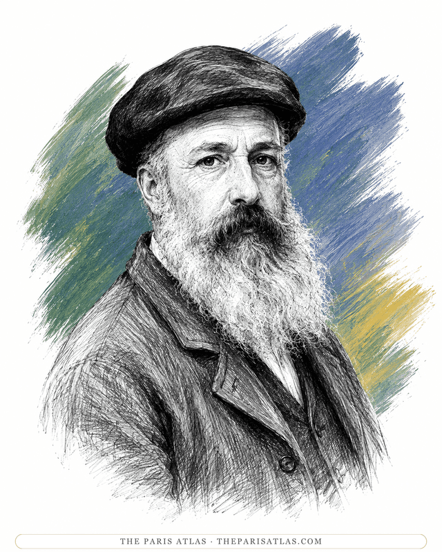 Illustrated portrait of Claude Monet
