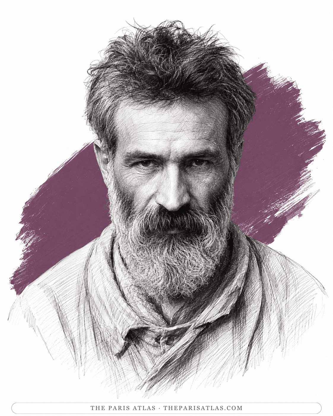 Illustrated portrait of Constantin Brâncuși