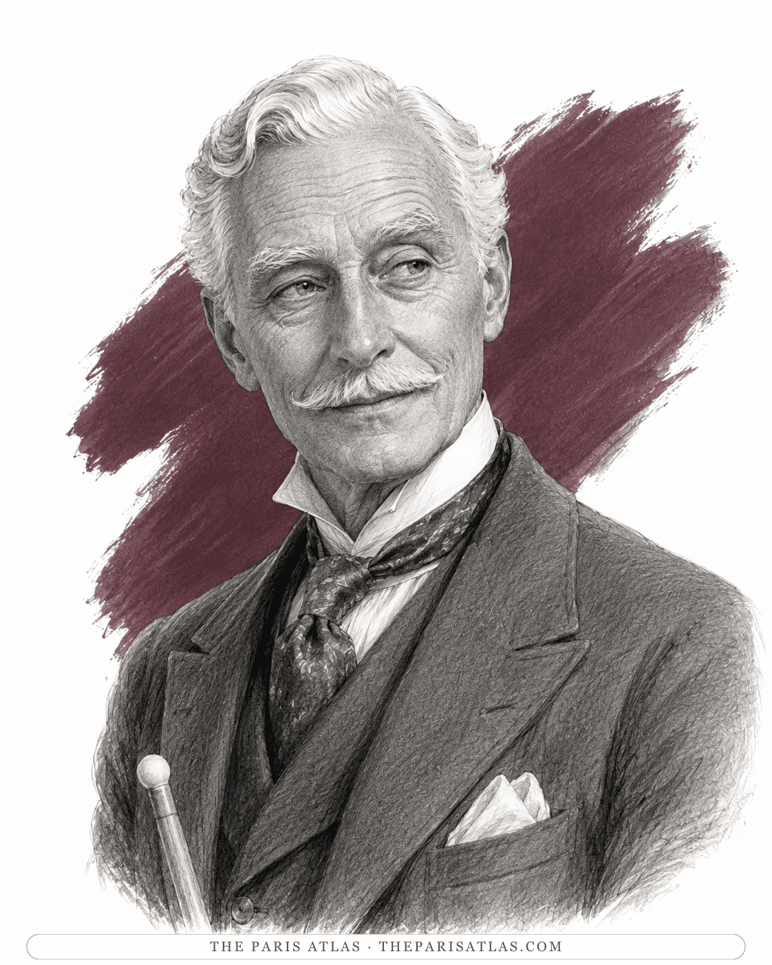 Illustrated portrait of Count Greffi