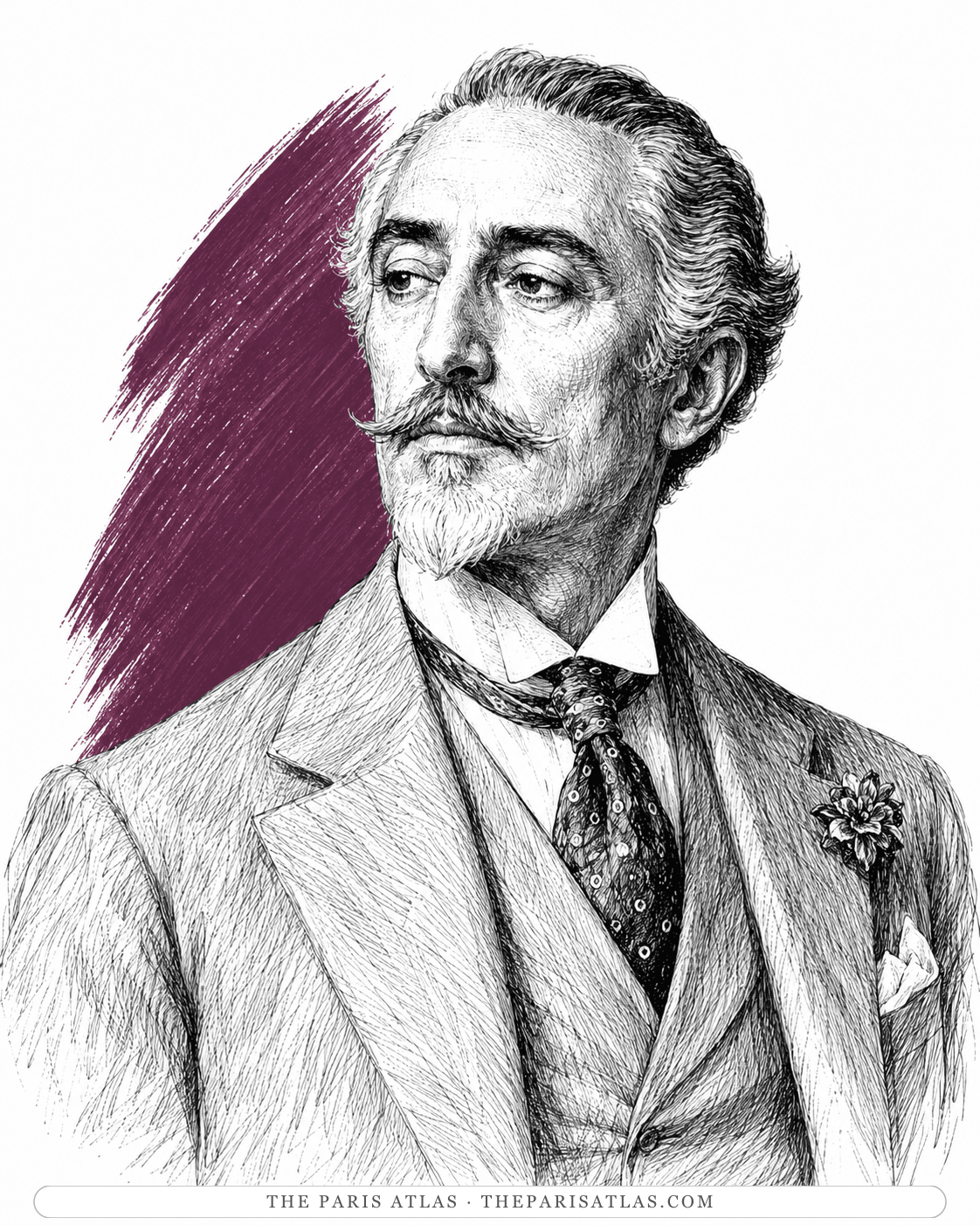 Illustrated portrait of Count Mippipopolous