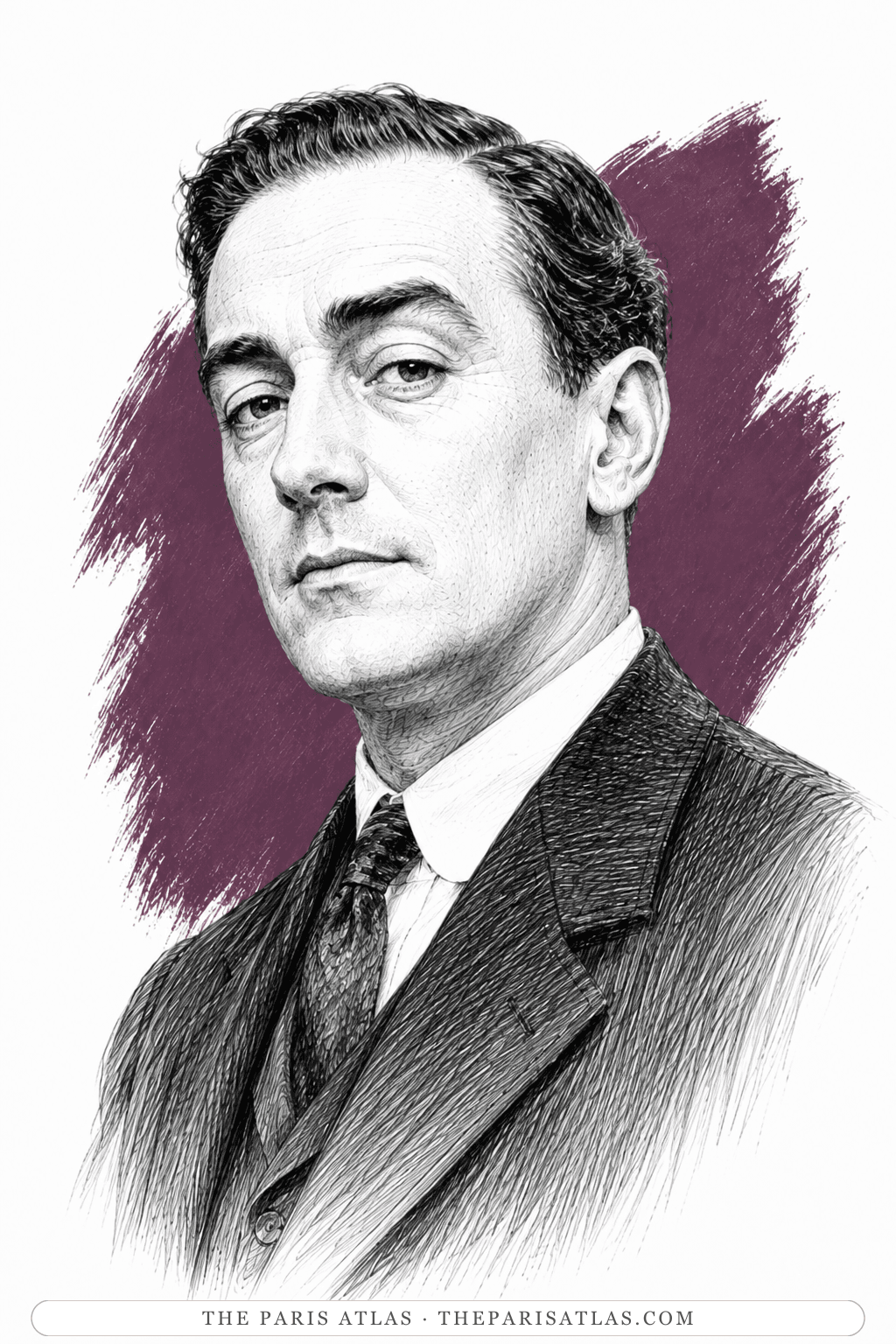 Illustrated portrait of Cyril Connolly