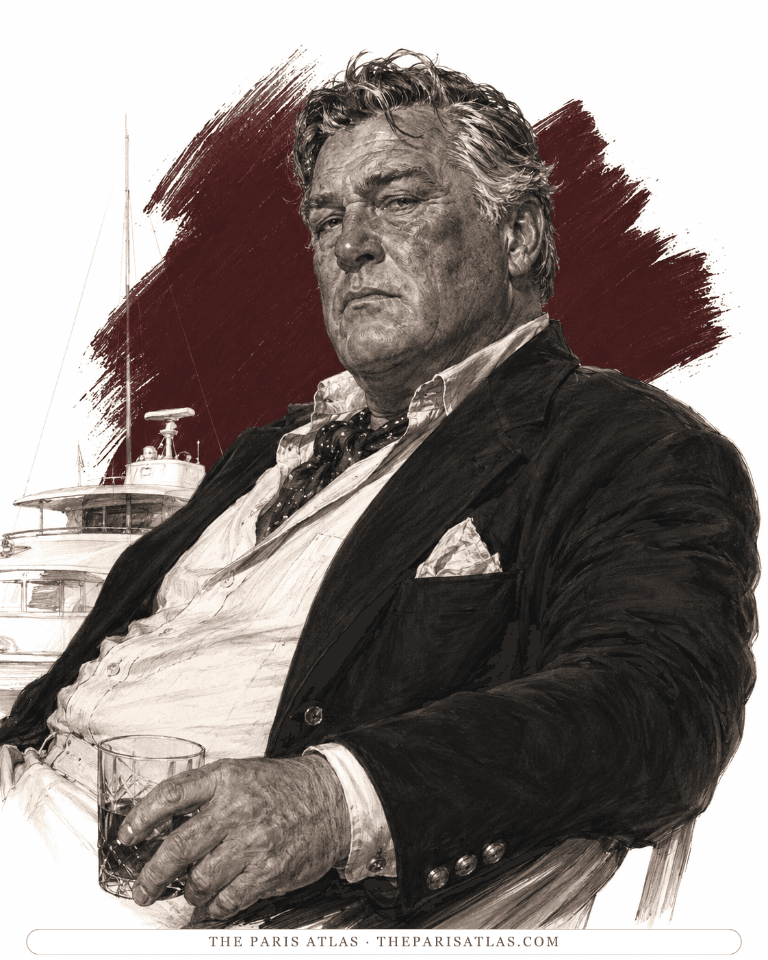 Illustrated portrait of Dan Cody