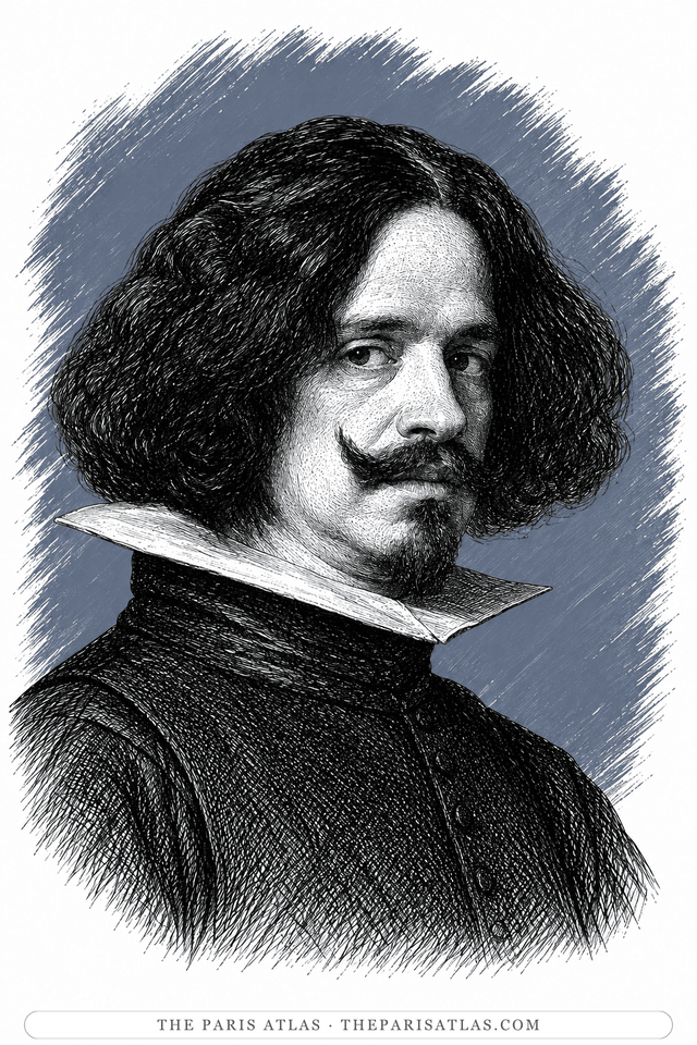 Illustrated portrait of Diego Velázquez