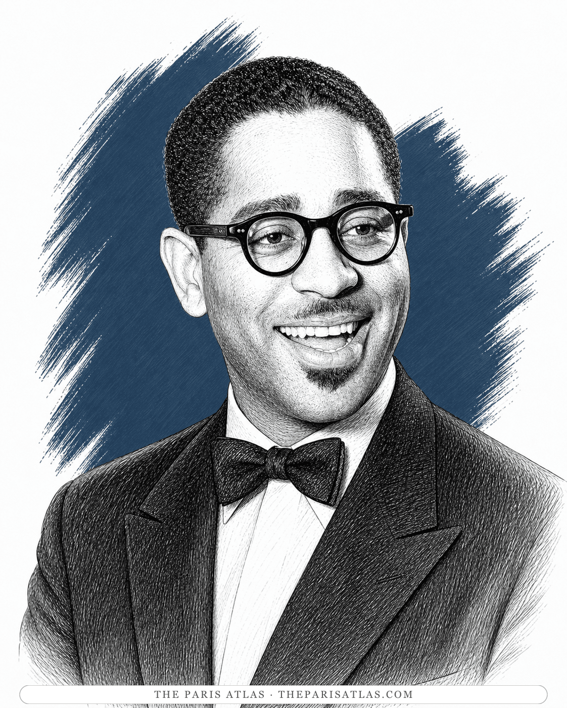 Illustrated portrait of Dizzy Gillespie