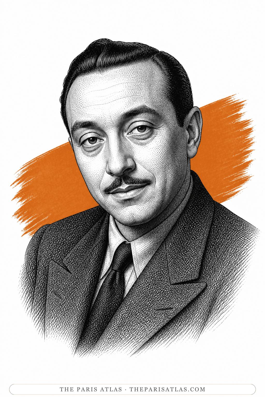 Illustrated portrait of Django Reinhardt