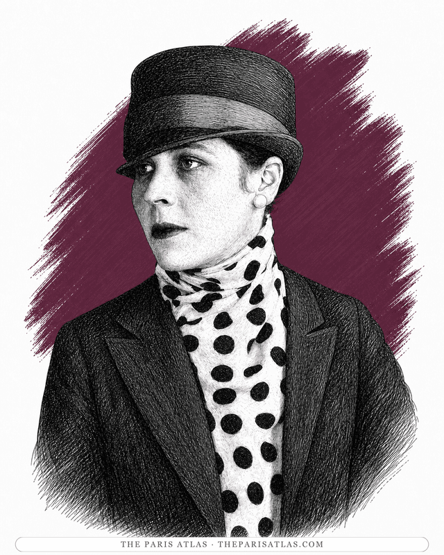 Illustrated portrait of Djuna Barnes