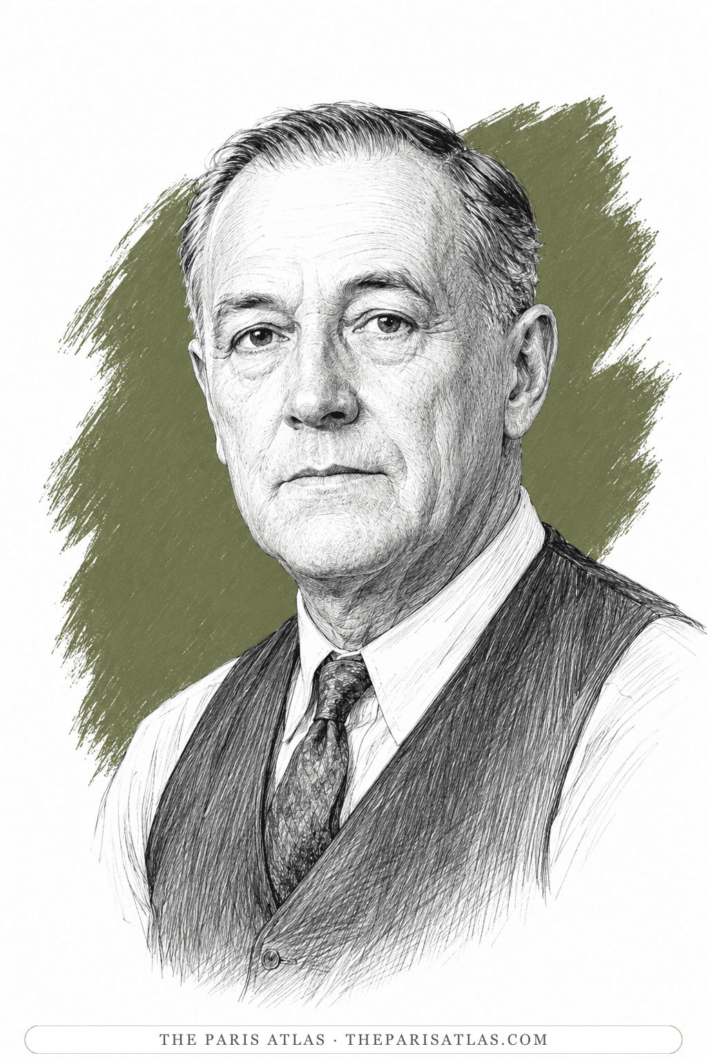Illustrated portrait of Donald McGill