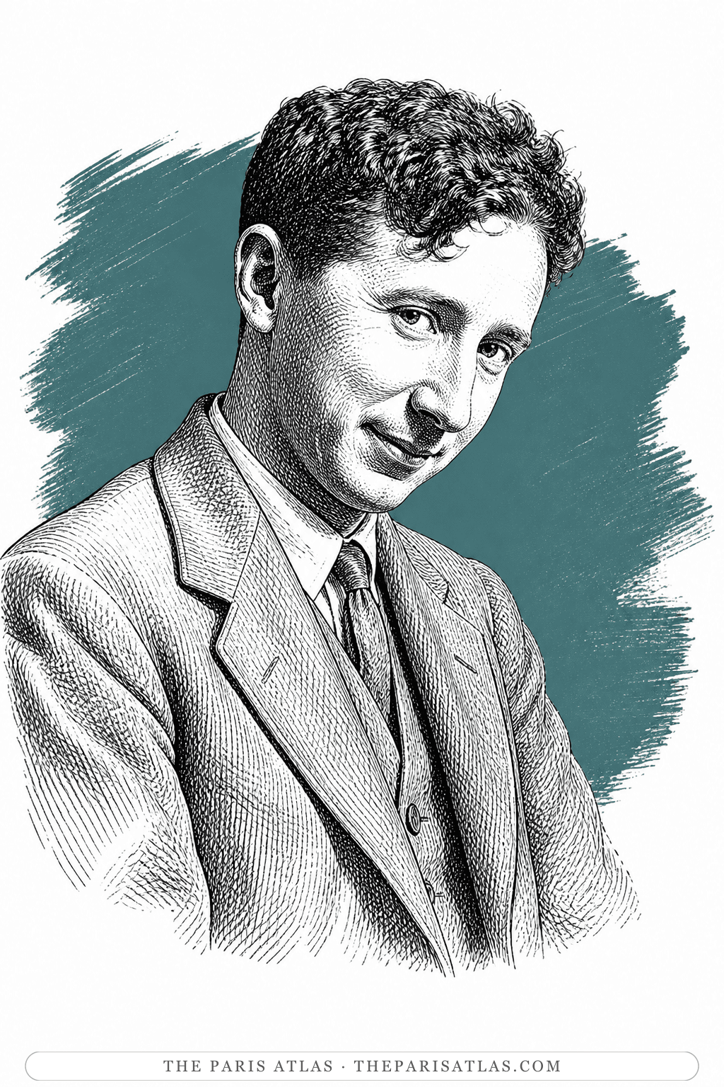 Illustrated portrait of E. M. Forster